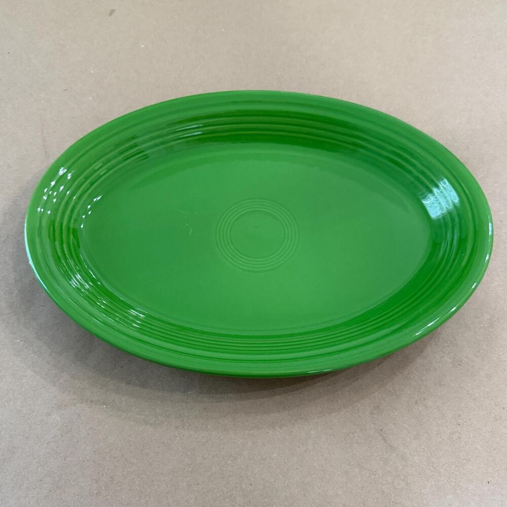 Vintage Fiesta Shamrock Medium Oval Platter 13.25” x 9.5” | Homer Laughlin USA
